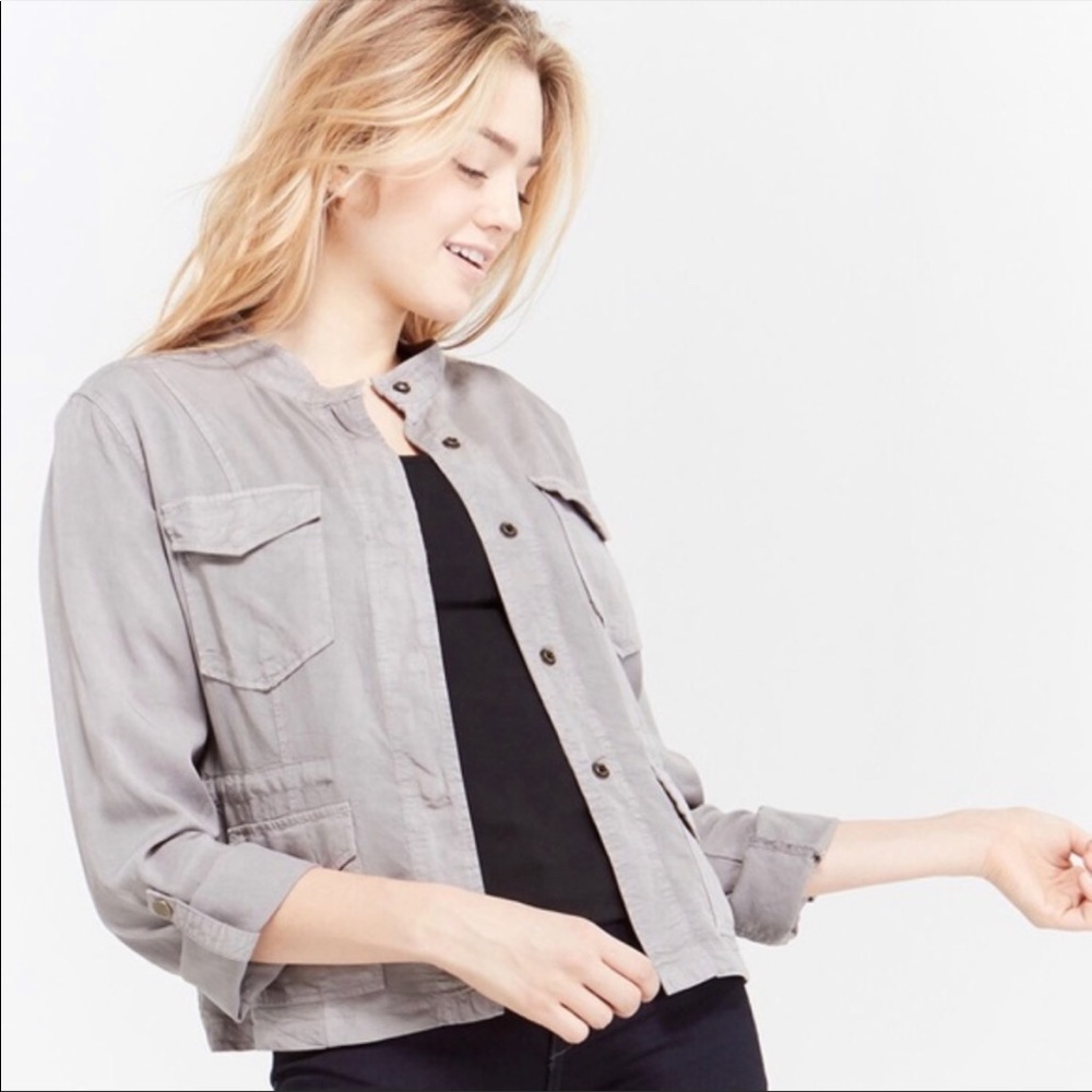 Sanctuary Anthropologie Grey Safari Jacket anorak